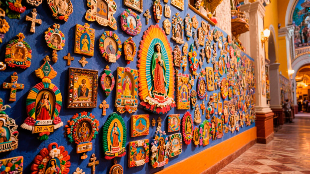 Exvotos mexicanos de agradecimiento en el Santuario de Guadalupe